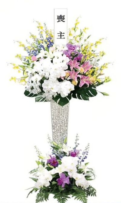 バラ供花(W)【BKW180】高さ75cm×幅70cm