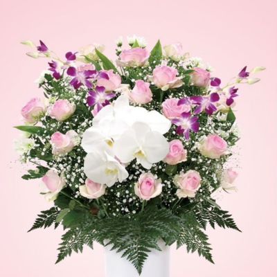 バラ供花(P)【BKP240】高さ75cm×幅70cm