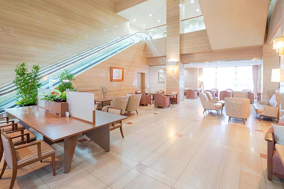 町屋斎場のロビー