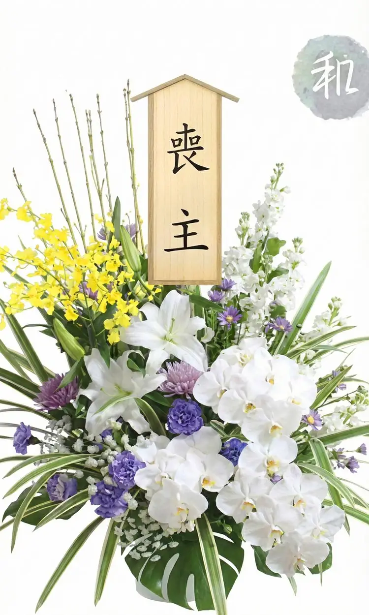 バラ供花(W)【BKW180】高さ75cm×幅70cm