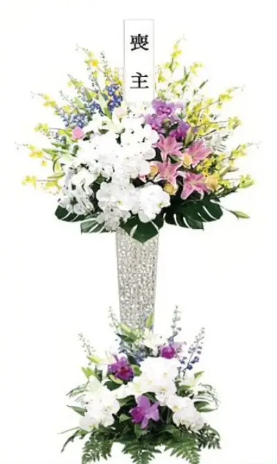 バラ供花(W)【BKW180】高さ75cm×幅70cm