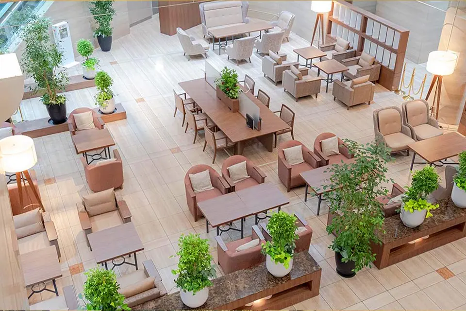 代々幡斎場のロビー