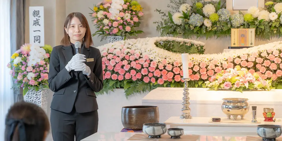 旭区葬儀が家族葬プランを行っている様子