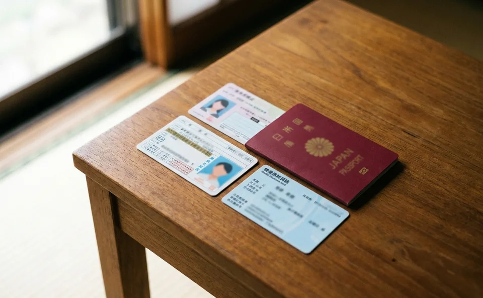 故人の身分証明書(運転免許証・パスポート・健康保険証)