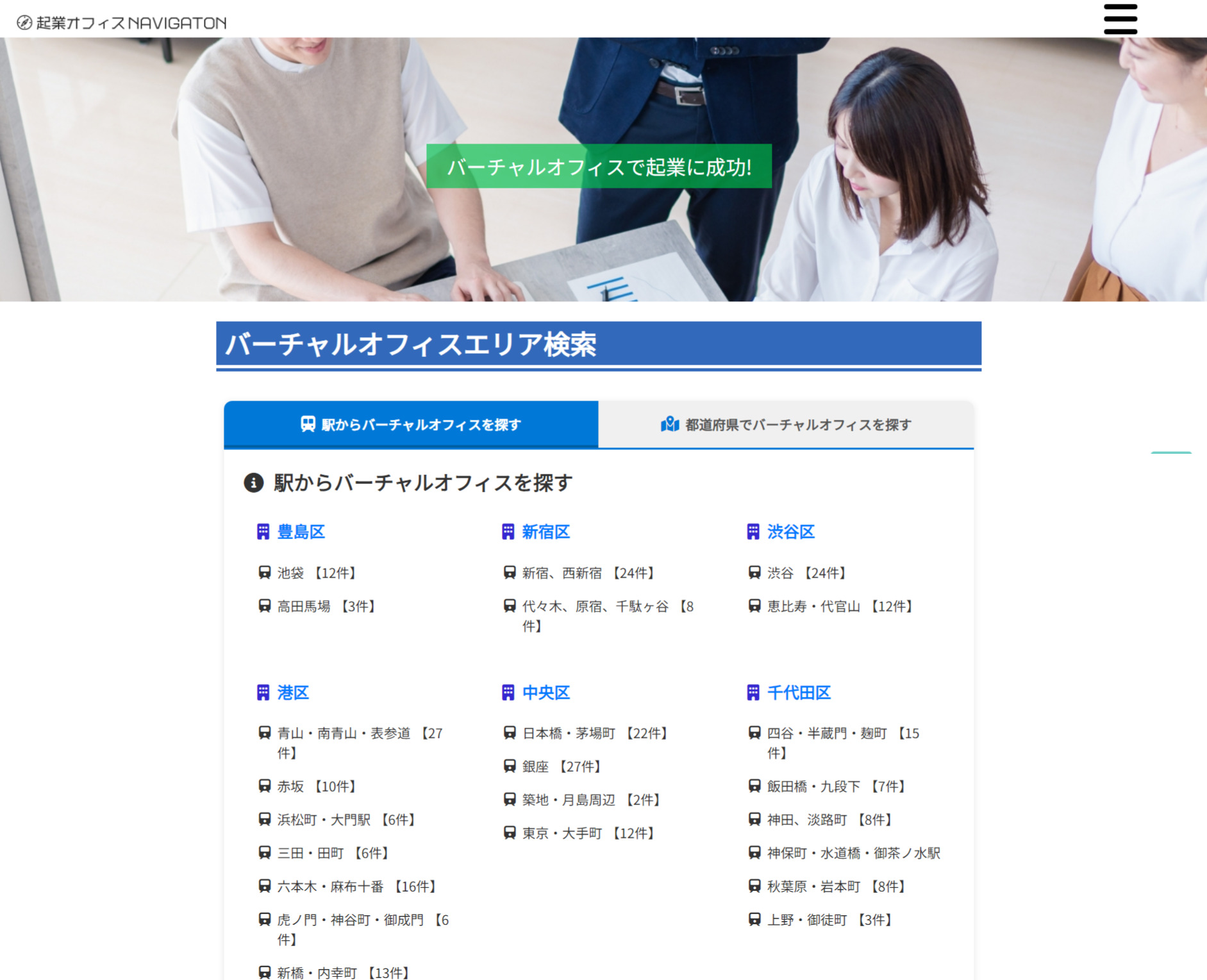 起業オフィスNAVIGATION