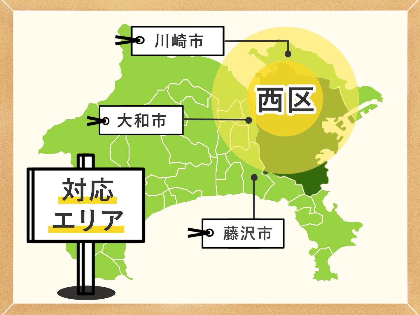 横浜市西区周辺の地図